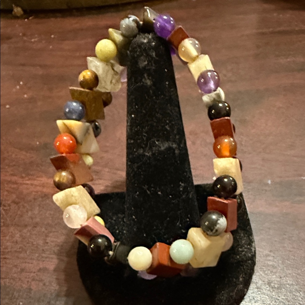Multicolor Gemstone Beaded Bracelet